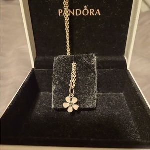 Pandora light pink flower necklace or pendant